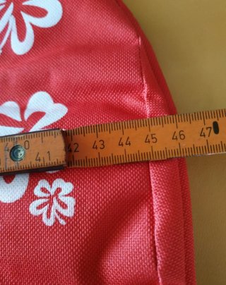 Borsa mare sacca fiori Ibisco rossa