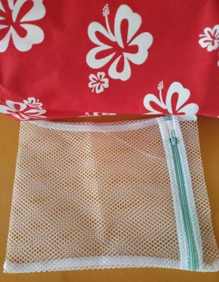 Borsa mare sacca fiori Ibisco rossa