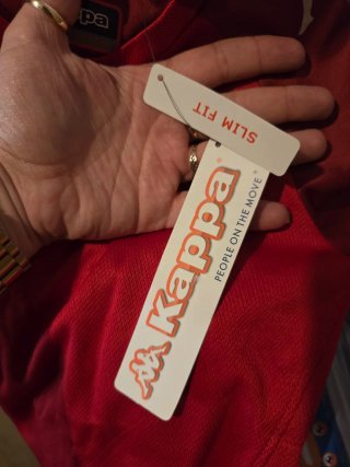 Camisa Kappa Manga Larga Niño Roja