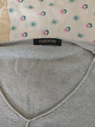 Jersey fino punto gris hombre
