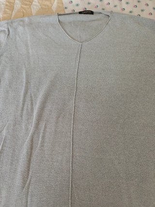 Jersey fino punto gris hombre