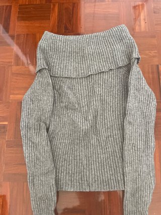 Jersey hombros caídos gris Talla XS/S