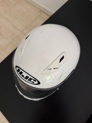 Casco de moto blanco HJC