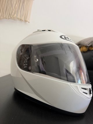Casco de moto blanco HJC