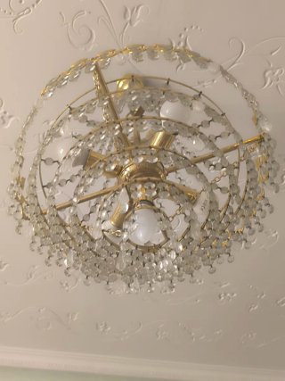 Elegante lámpara lágrimas cristal
