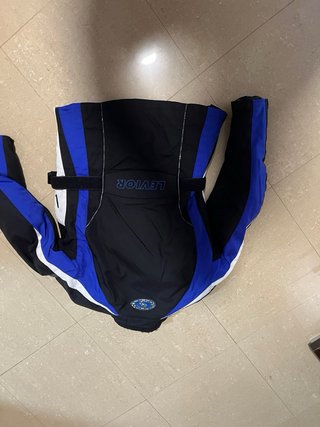 Chaqueta Moto Levior Mujer Negra Azul