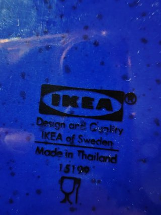 Juego de vajilla azul Ikea