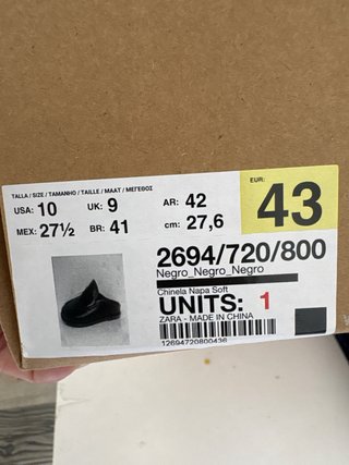 Zapatos Mocasines Zara Negros Hombre Nuevos