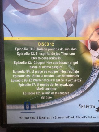 DVD Campeones Oliver y Benji Episodios 81-96
