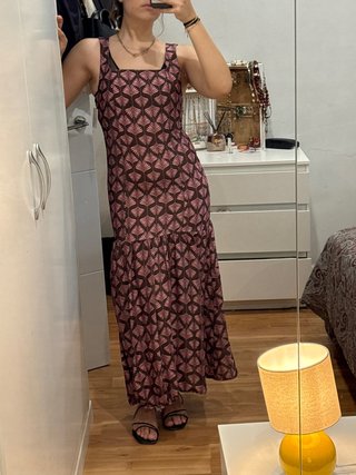 Vestido largo estampado invitada