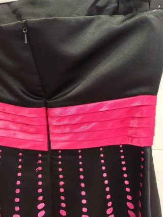 Vestido fiesta Sonia Peña Talla 38 Negro/Rosa