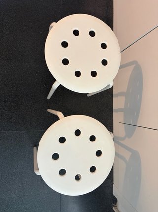 2 Taburetes Blanco Ikea MARIUS 45 cm