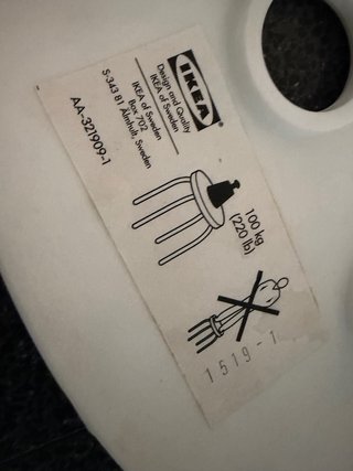2 Taburetes Blanco Ikea MARIUS 45 cm
