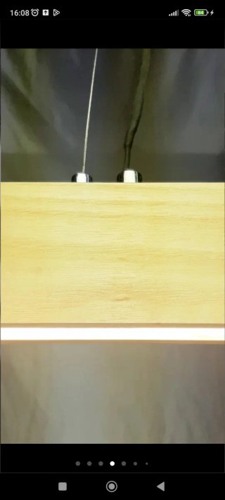 Lámpara LED madera fresno