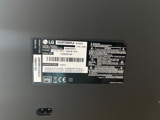 Televisor Smart TV LG Negro 43”