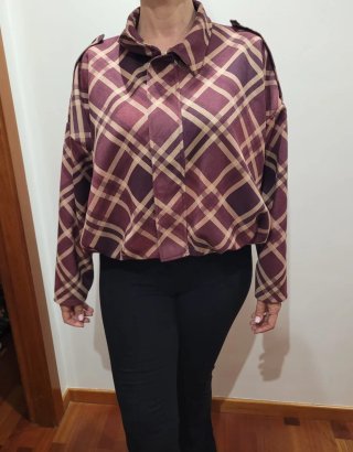 Cazadora bomber rombos mujer talla M