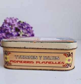 Caja hojalata vintage Art Nouveau
