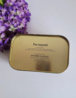 Caja hojalata vintage Art Nouveau