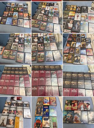 Lote 120 DVDs (nuevos y otros abiertos) y 18 VHS