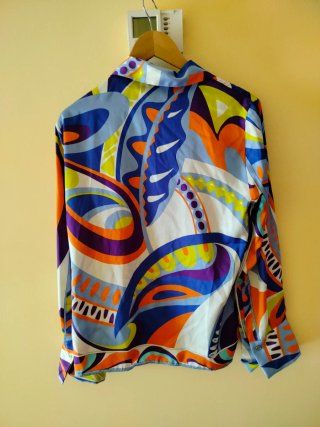 Camisa Zara Satinada Multicolor Talla M