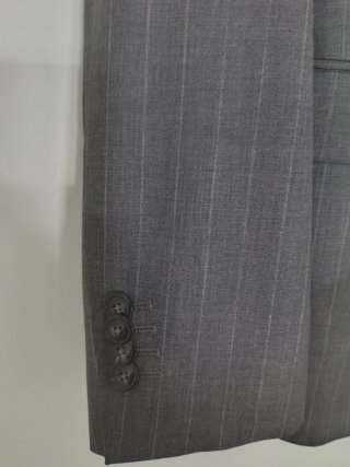 Traje Mango Raya Gris