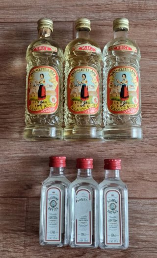 Confezione da 6 mini bottiglie: Anís La Castellana e Bombay Dry Gin