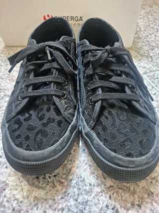 Superga Scarpe Donna Nere Leopard