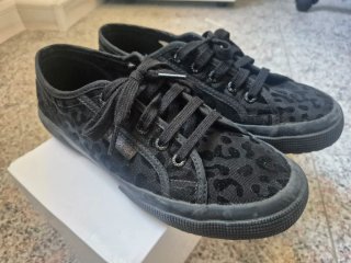 Superga Scarpe Donna Nere Leopard