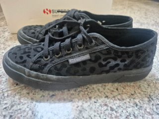 Superga Scarpe Donna Nere Leopard