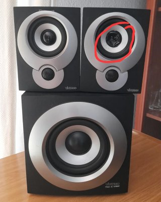 Altavoces Vivanco 2.1 Negro/Plata