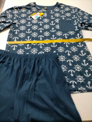 Pijama Muslher Hombre Algodón Azul Marino Talla L