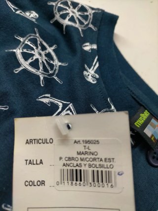 Pijama Muslher Hombre Algodón Azul Marino Talla L