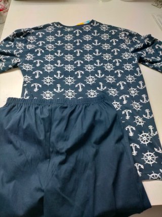 Pijama Muslher Hombre Algodón Azul Marino Talla L