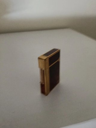 Encendedor Dupont Oro y Marrón Oscuro