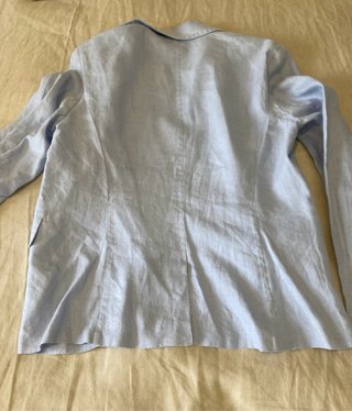 Traje de lino azul claro Cortefiel
