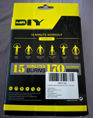 Cuerda de saltar MR DIY PVC 3m. COMBA