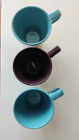 Tazas Ikea Cerámica Azul y Marron (3uds)
