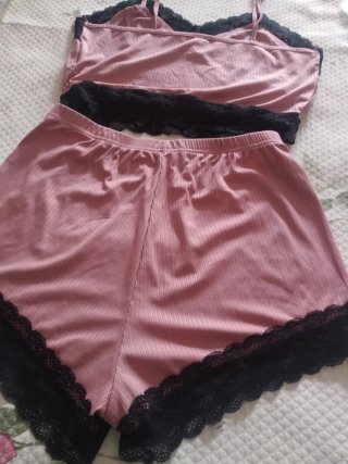 Pijama Verano Top y Short Encaje
