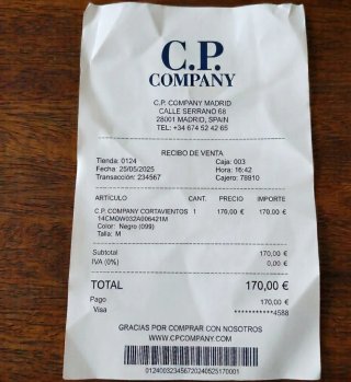 Cortavientos CP Company Negro Talla M