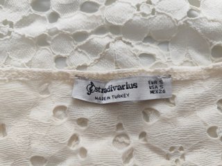 Top corto encaje blanco