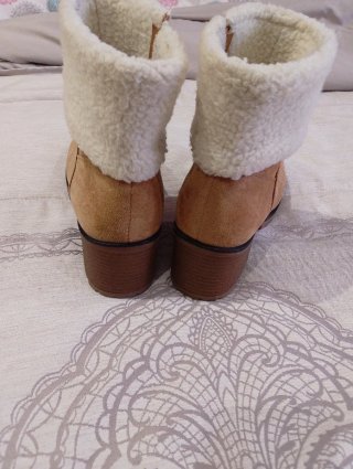 Botines serraje y borreguillo marrones