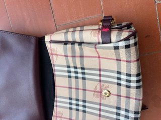 Bolso Burberry Novacheck Piel Burdeos