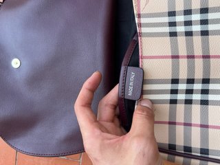 Bolso Burberry Novacheck Piel Burdeos