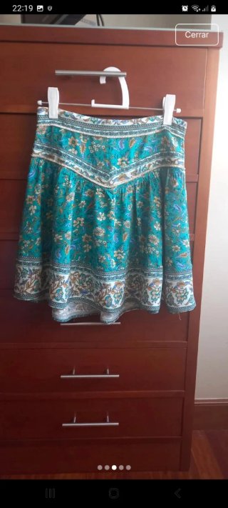 Falda corta mujer estampada