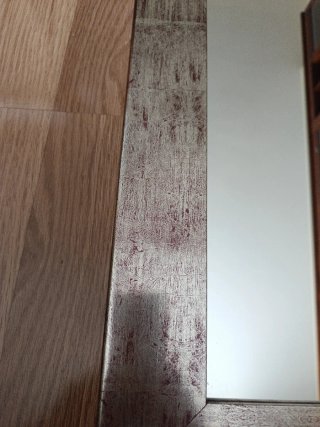 Espejo decorativo madera y plata