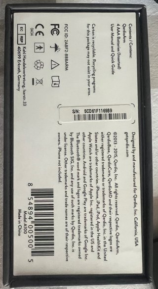 QardioArm A100 Tensiómetro Brazalete