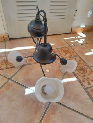Lámpara de techo 3 tulipas