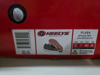 Heelys grises y naranjas Talla 40.5
