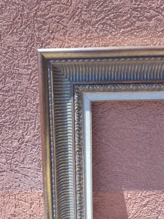 Marco vintage madera dorado