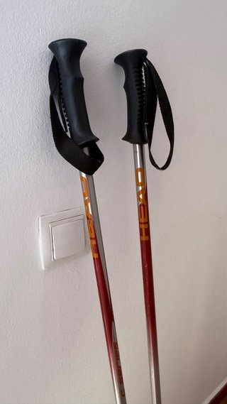 Conjunto Esquí HEAD XRC y Bastones